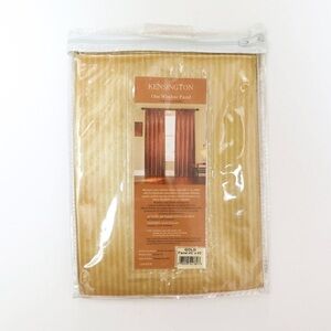 New Kensington One Window Panel Striped Curtain Pinstripe Gold 40 x 96 in
